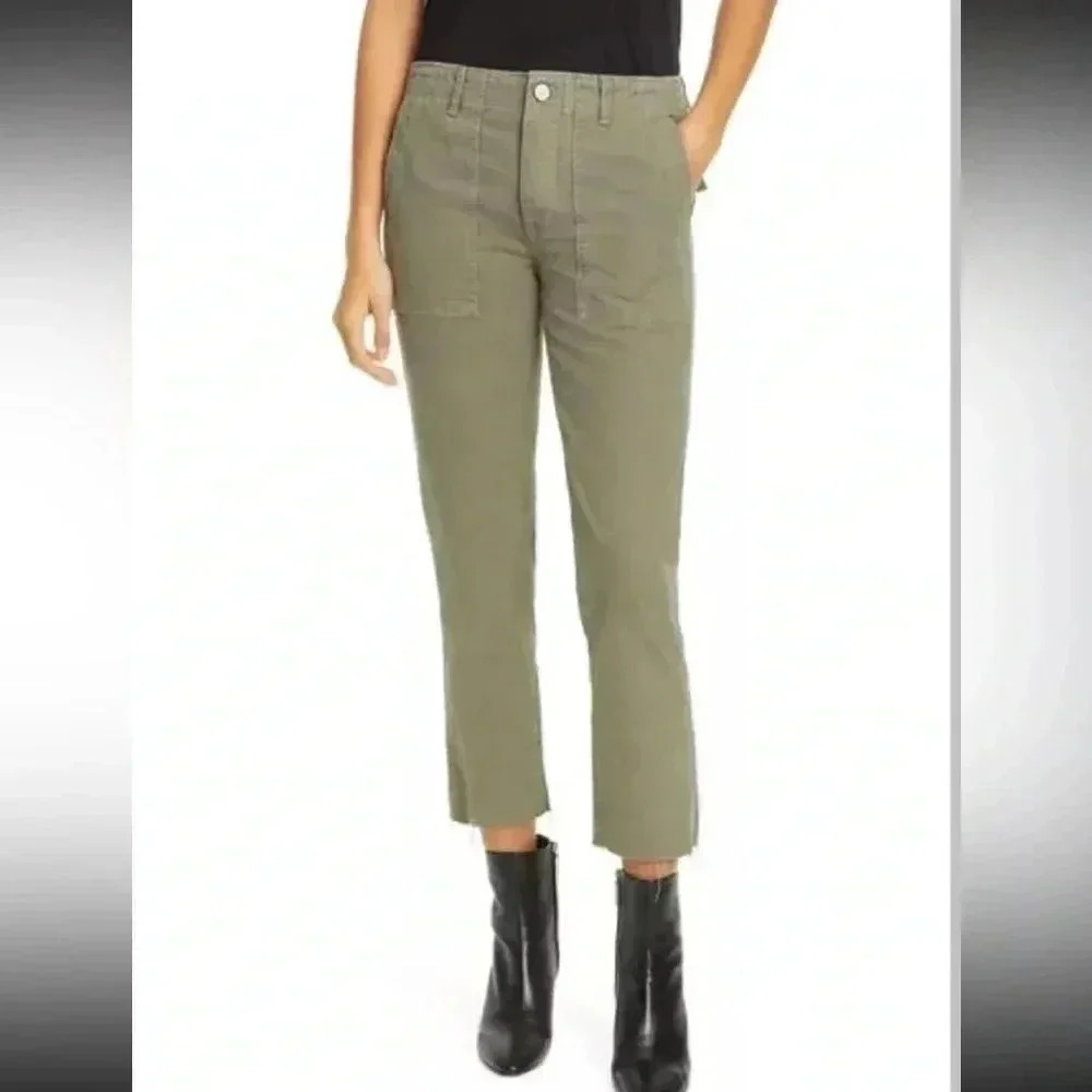 TRAVE Deja Tapered Trooper Green Fall Transition Utility Pants Size 27